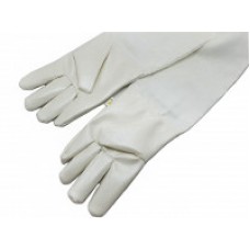 Перчатки «Белые XXL» кожзам с нарукавниками (размер 11)