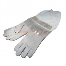 Перчатки защитные Lux из натуральной кожи с нарукавниками "Серые L" (размер 9) (958)