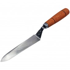 Нож пчеловодный 22 для распечатывания рамок, 130 мм, нерж. сталь, с двухсторонней заточкой, деревянная ручка (8611)