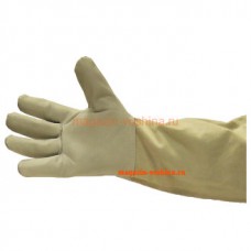 Перчатки защитные Superskin из натуральной кожи с нарукавниками "Серые ХХXL" (размер 12)